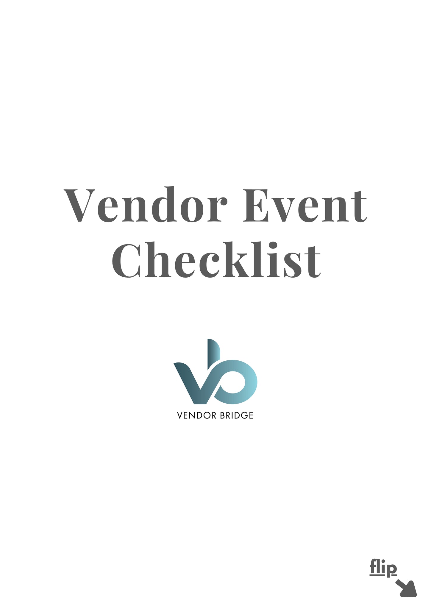 Vendor Event Booth Checklist