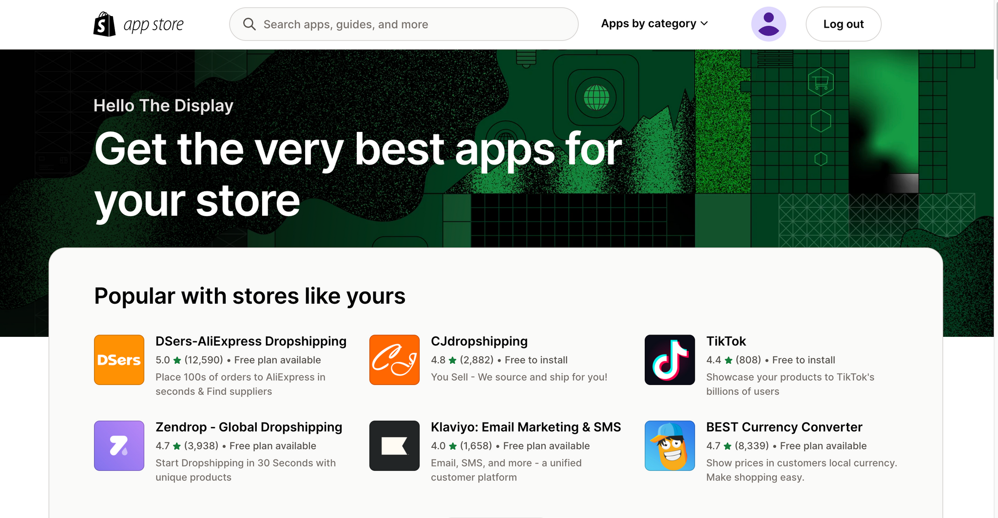 The Display uses only the best rated Shopify web applications to optimize every store we build. 